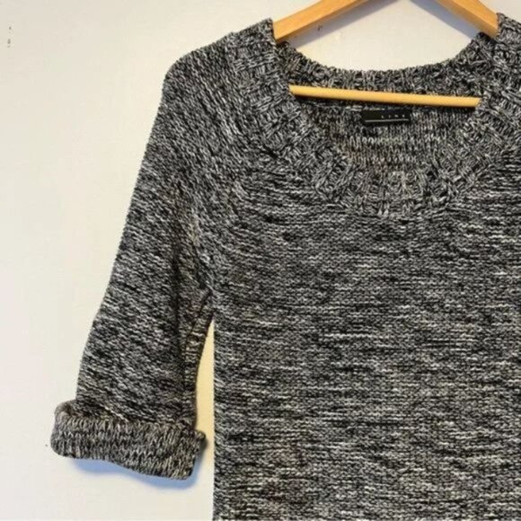 Line the label chunky knit sweater dress with front pockets grey marmalade Small - Picture 5 of 8